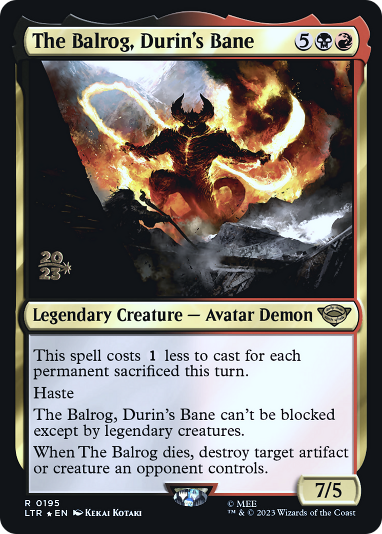 The Balrog, Durin's Bane [The Lord of the Rings: Tales of Middle-Earth Prerelease Promos] | Grognard Games