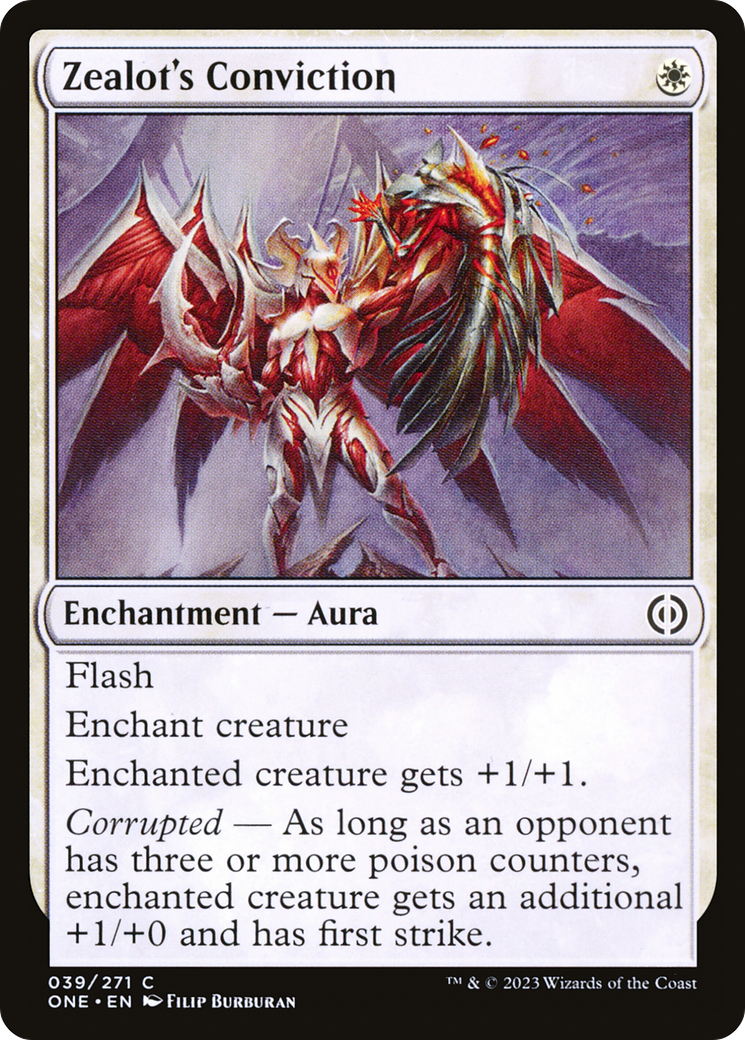 Zealot's Conviction [Phyrexia: All Will Be One] | Grognard Games