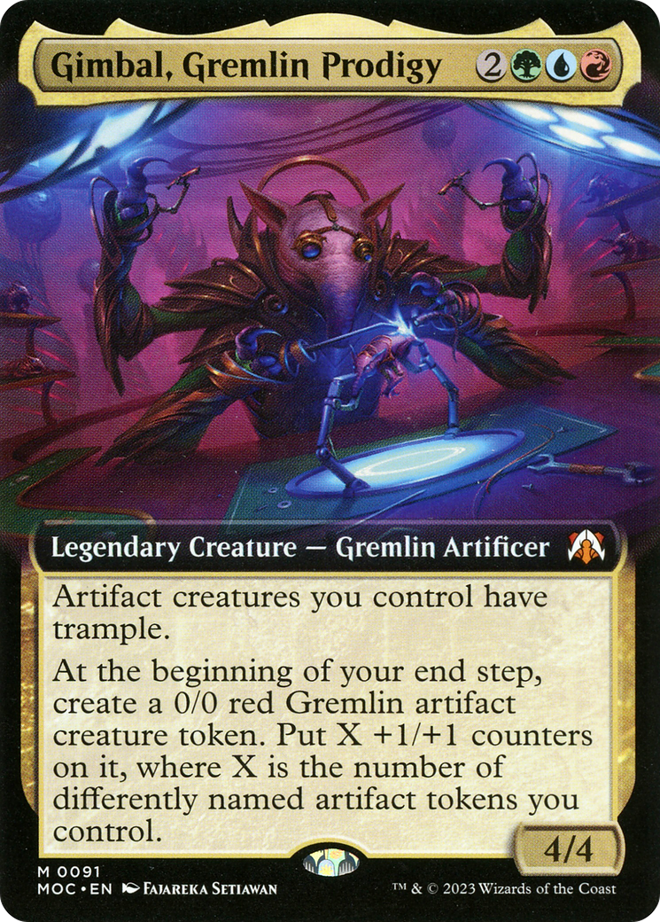 Gimbal, Gremlin Prodigy (Extended Art) [March of the Machine Commander] | Grognard Games