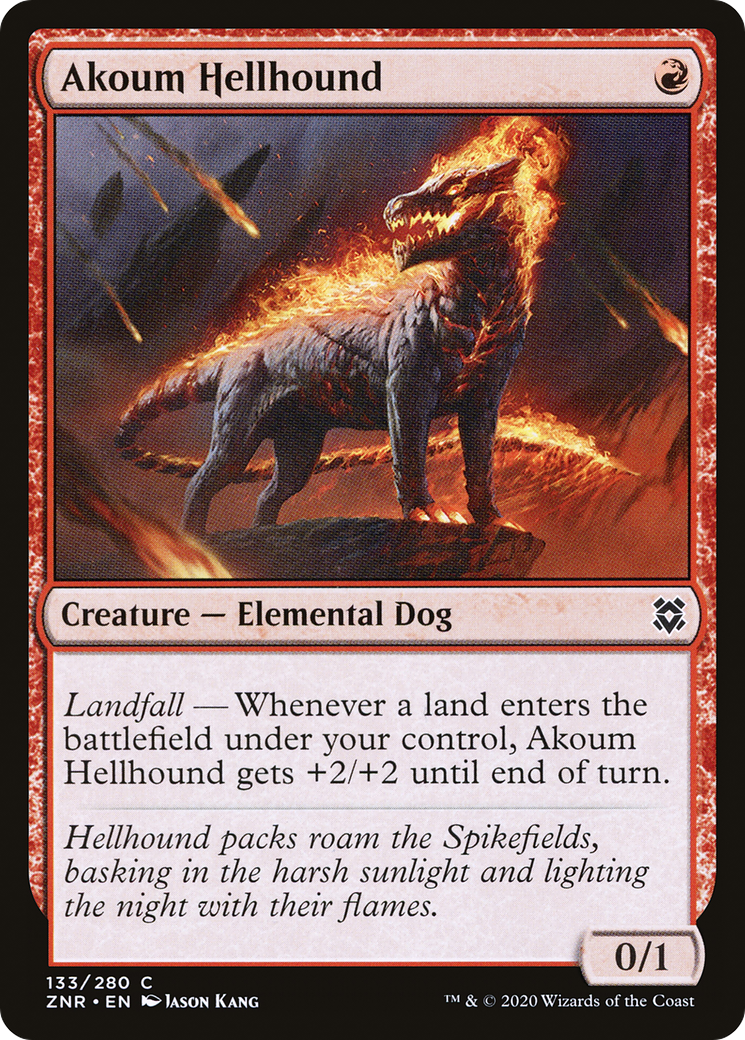 Akoum Hellhound [Zendikar Rising] | Grognard Games
