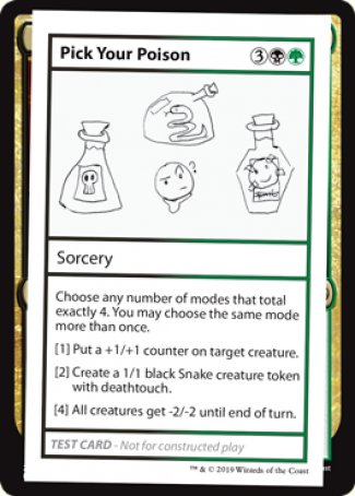 Pick Your Poison (2021 Edition) [Mystery Booster Playtest Cards] | Grognard Games