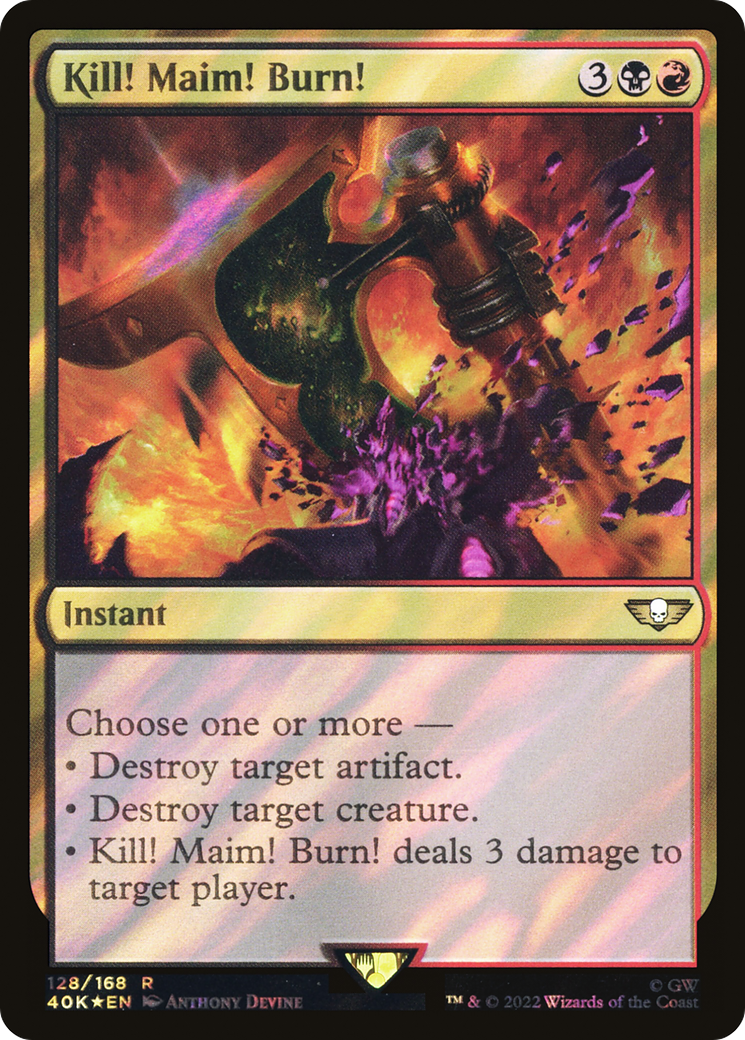 Kill! Maim! Burn! (Surge Foil) [Universes Beyond: Warhammer 40,000] | Grognard Games