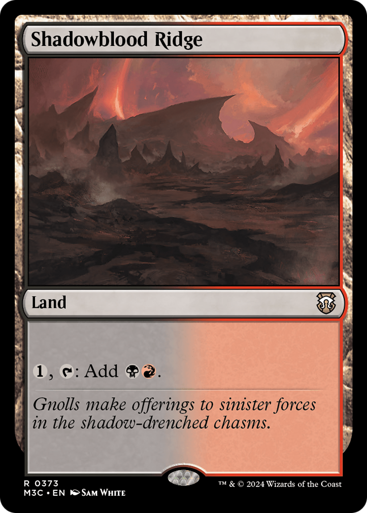 Shadowblood Ridge (Ripple Foil) [Modern Horizons 3 Commander] | Grognard Games