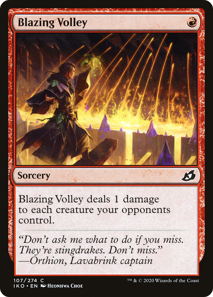 Blazing Volley [Ikoria: Lair of Behemoths] | Grognard Games