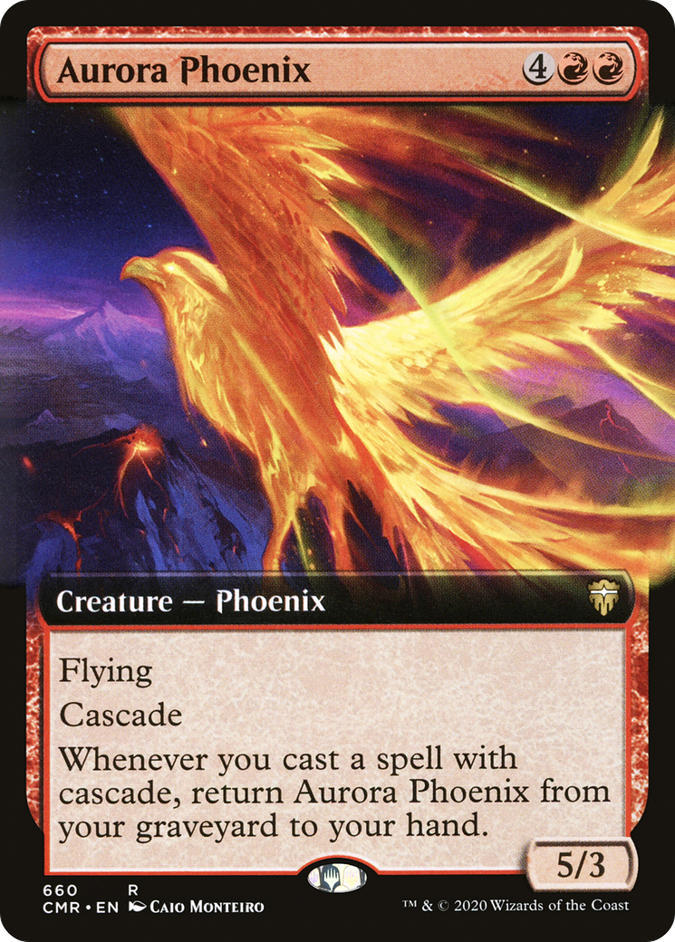 Aurora Phoenix (Extended) [Commander Legends] | Grognard Games