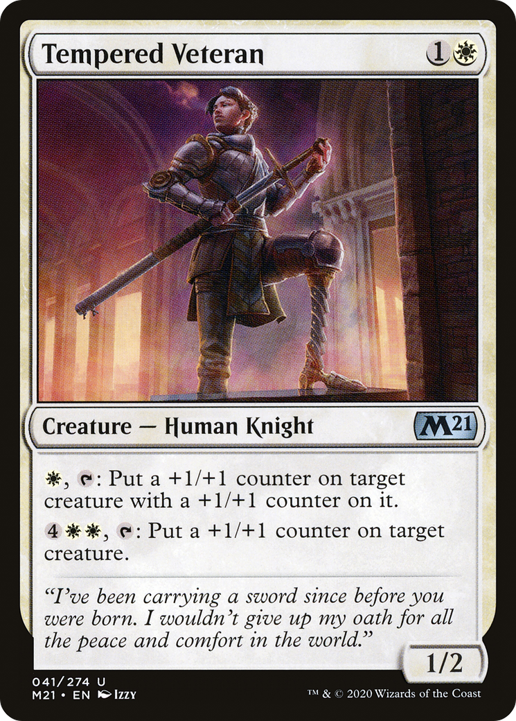 Tempered Veteran (M21-041) - Core Set 2021 | Grognard Games
