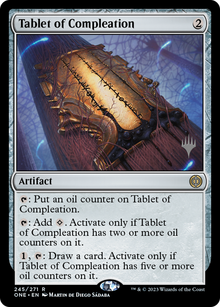 Tablet of Compleation (Promo Pack) [Phyrexia: All Will Be One Promos] | Grognard Games