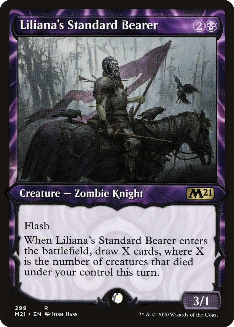 Liliana's Standard Bearer (M21-299) - Core Set 2021: (Showcase) Foil | Grognard Games