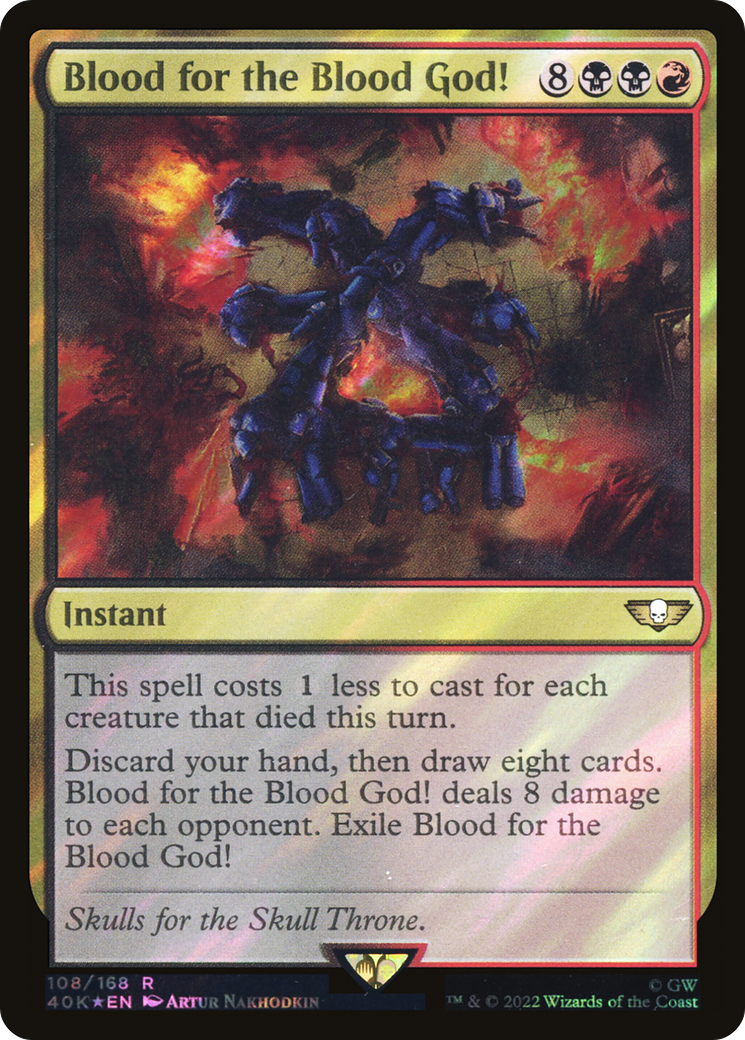 Blood for the Blood God! (Surge Foil) [Universes Beyond: Warhammer 40,000] | Grognard Games