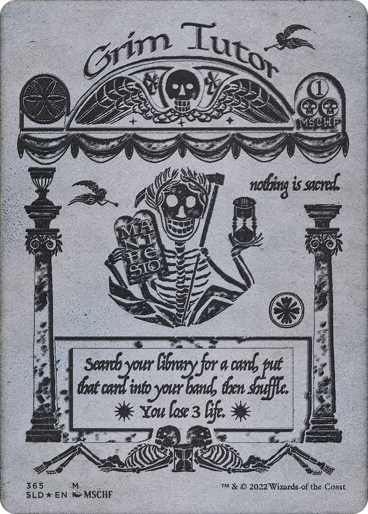 Grim Tutor (Borderless) (Foil Etched) [Secret Lair Drop Series] | Grognard Games