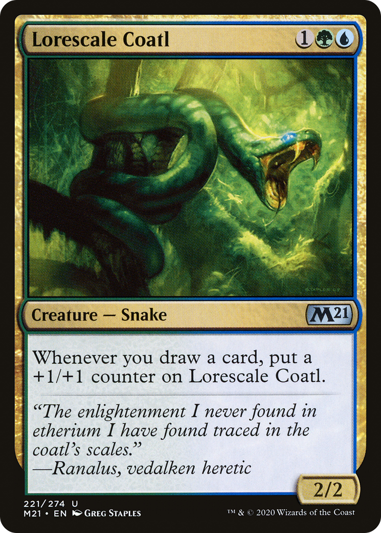 Lorescale Coatl (M21-221) - Core Set 2021 Foil | Grognard Games