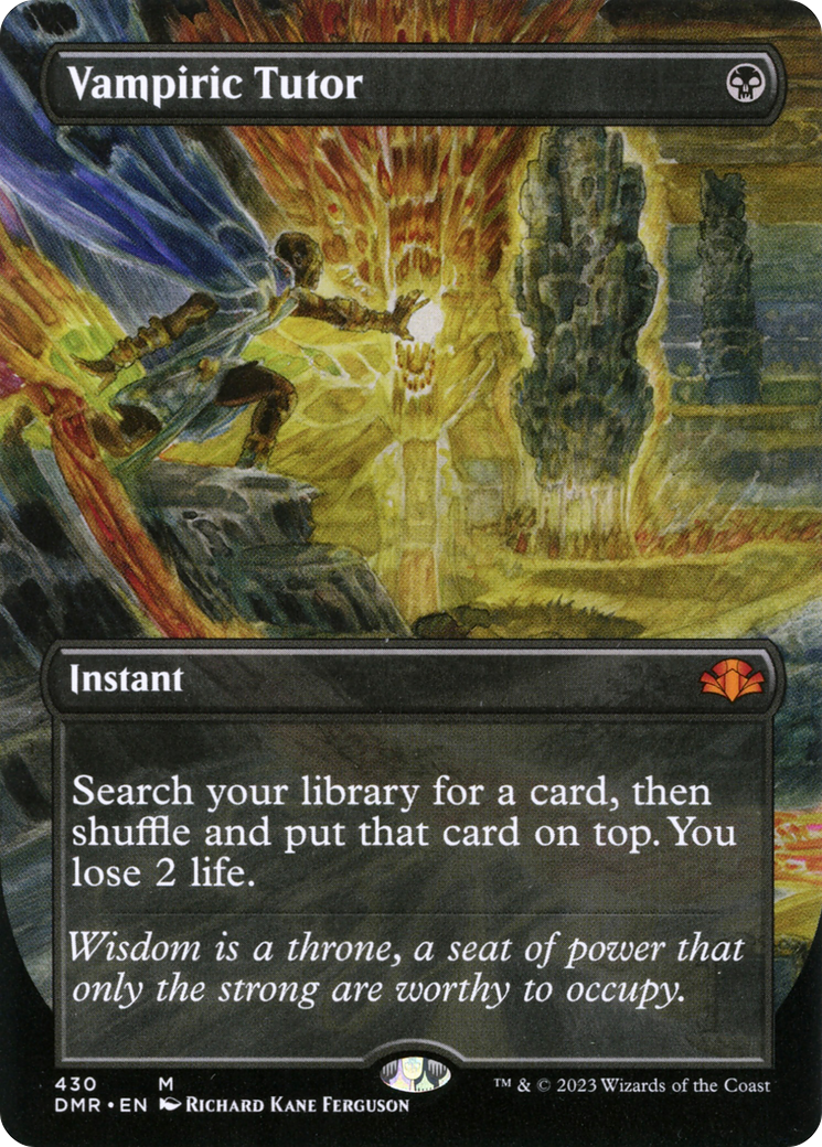 Vampiric Tutor (Borderless Alternate Art) [Dominaria Remastered] | Grognard Games