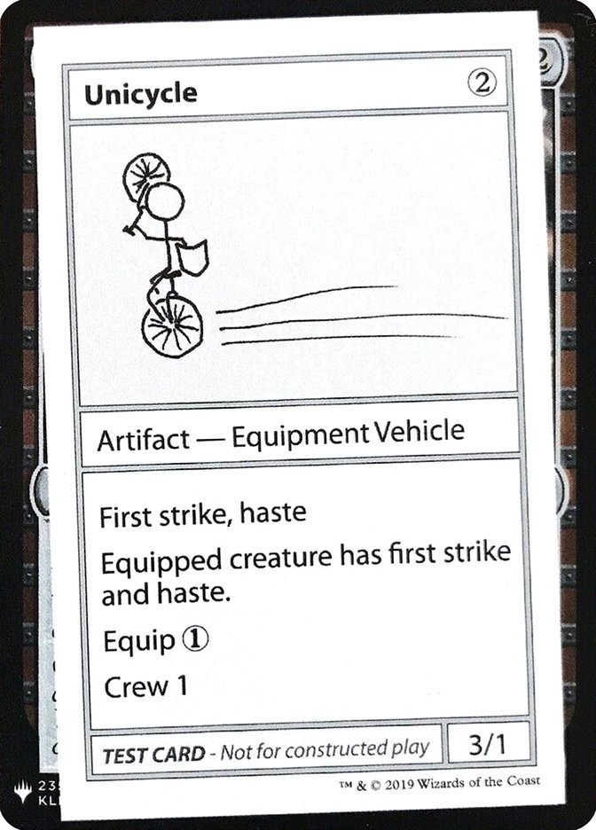 Unicycle [Mystery Booster Playtest Cards] | Grognard Games