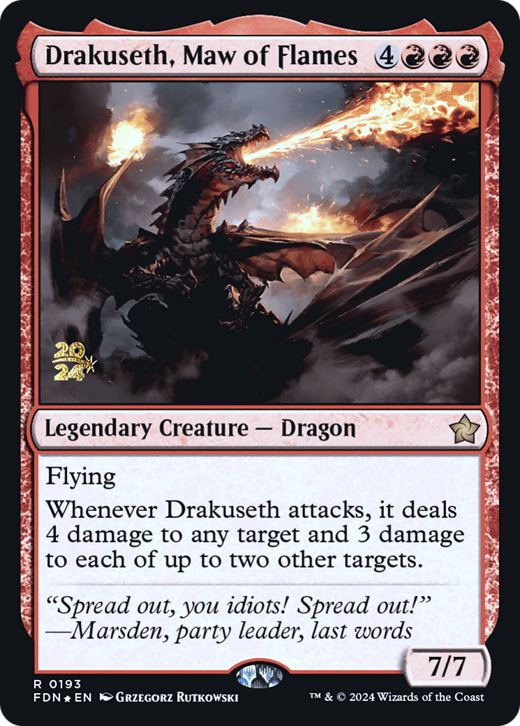 Drakuseth, Maw of Flames [Foundations Prerelease Promos] | Grognard Games
