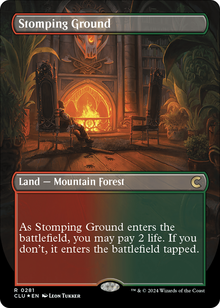 Stomping Ground (Borderless) [Ravnica: Clue Edition] | Grognard Games