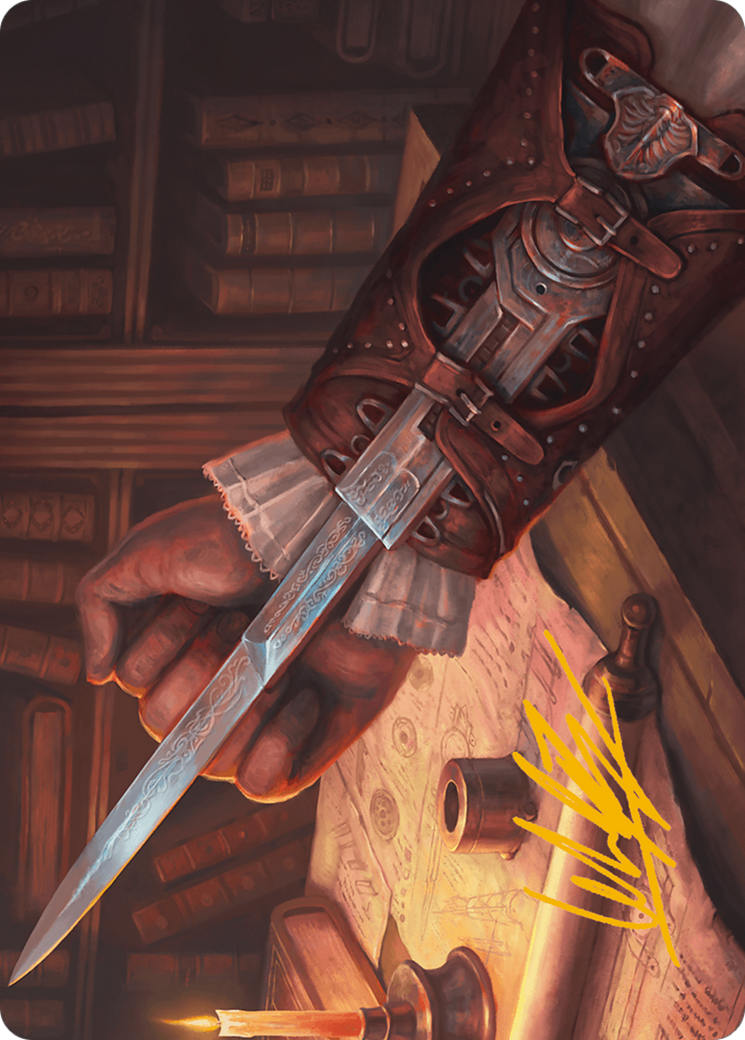 Hidden Blade Art Card (Gold-Stamped Signature) (ASACR-009) - Assassin's Creed Art Series (Borderless) Foil | Grognard Games