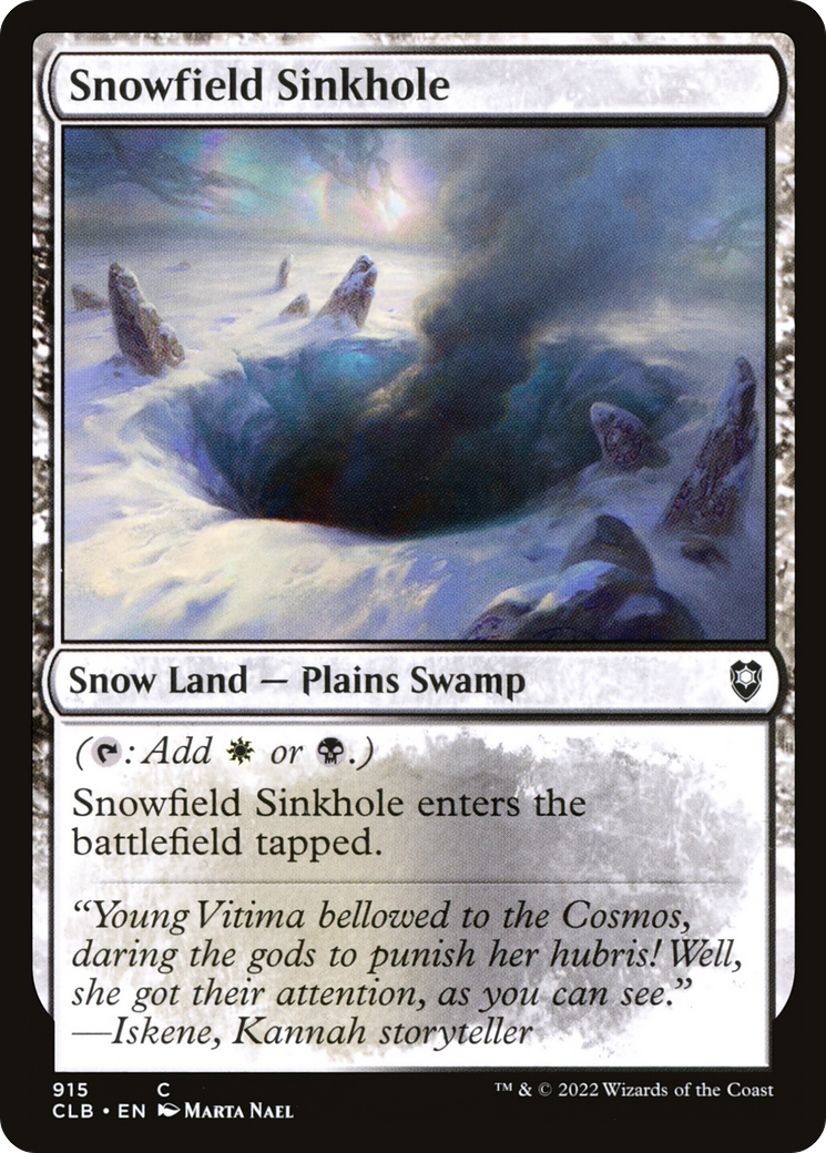 Snowfield Sinkhole [Commander Legends: Battle for Baldur's Gate] | Grognard Games