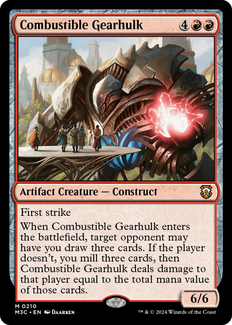 Combustible Gearhulk (Ripple Foil) [Modern Horizons 3 Commander] | Grognard Games