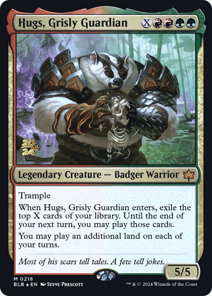 Hugs, Grisly Guardian [Bloomburrow Prerelease Promos] | Grognard Games