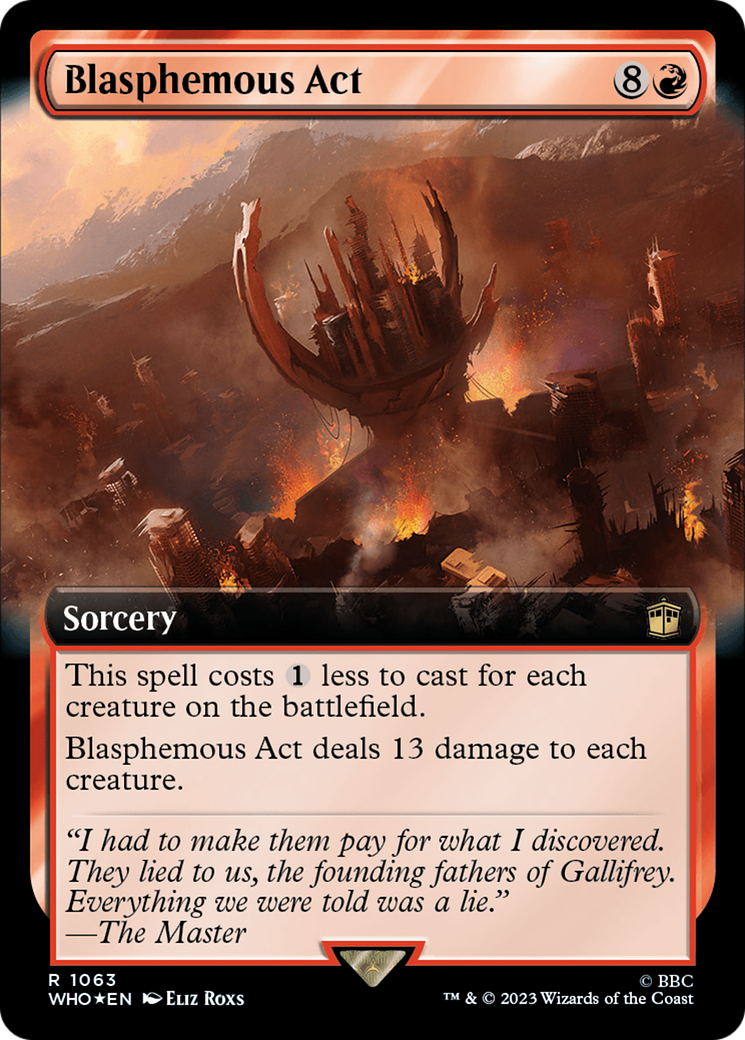 Blasphemous Act (Extended Art) (Surge Foil) [Doctor Who] | Grognard Games