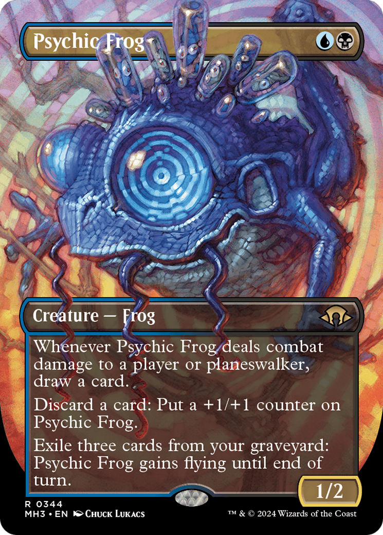 Psychic Frog (Borderless) [Modern Horizons 3] | Grognard Games