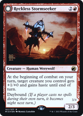 Reckless Stormseeker // Storm-Charged Slasher [Innistrad: Midnight Hunt Prerelease Promos] | Grognard Games