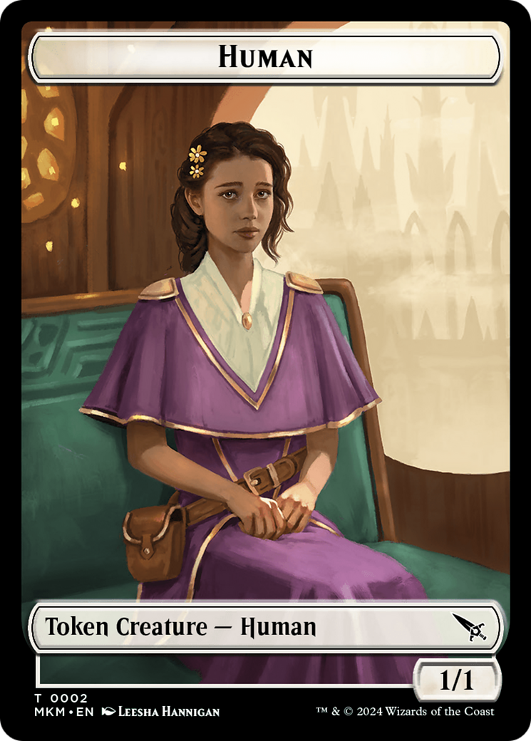 Detective // Human Double-Sided Token [Murders at Karlov Manor Tokens] | Grognard Games