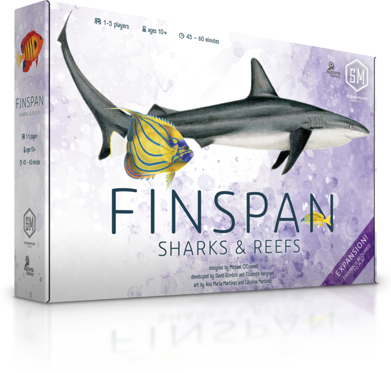 Finspan: Sharks and Reefs Expansion (Pre-Order Now, Available 6/26/26) | Grognard Games