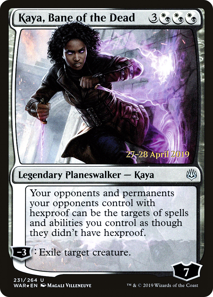 Kaya, Bane of the Dead  [War of the Spark Prerelease Promos] | Grognard Games
