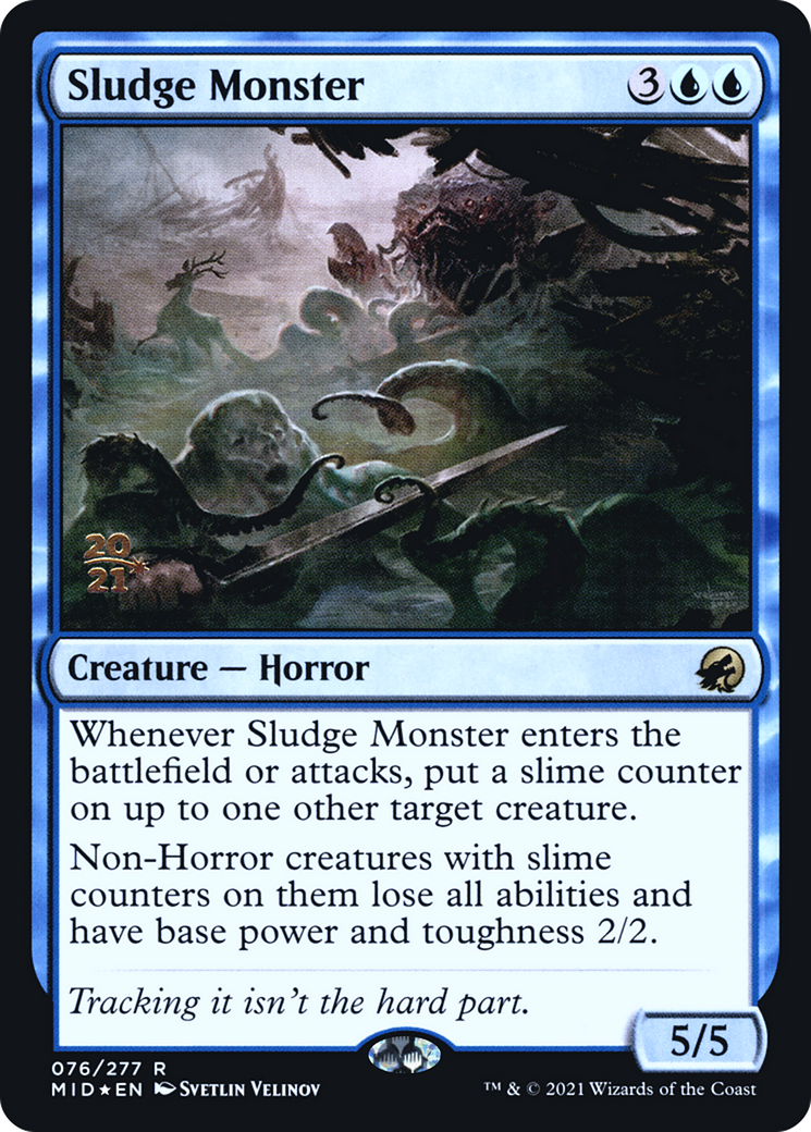 Sludge Monster [Innistrad: Midnight Hunt Prerelease Promos] | Grognard Games
