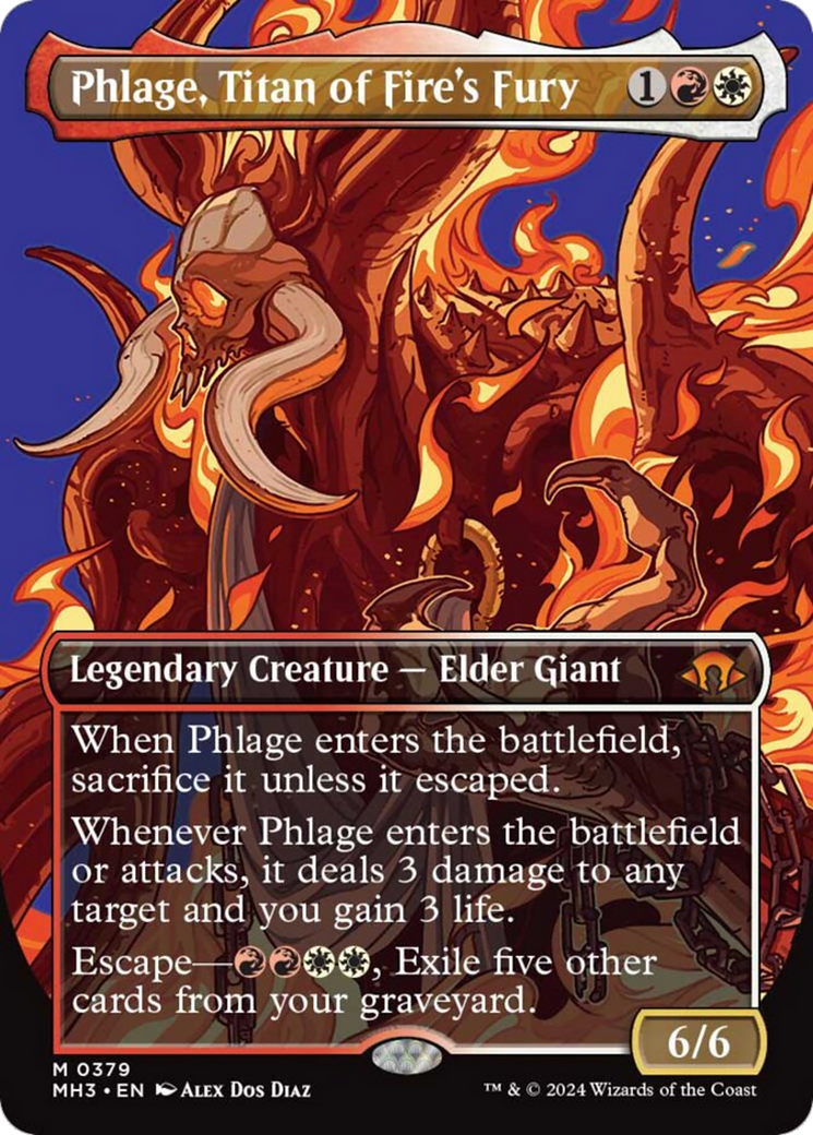 Phlage, Titan of Fire's Fury (Borderless) [Modern Horizons 3] | Grognard Games