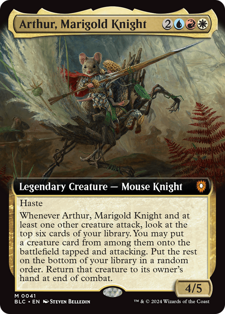 Arthur, Marigold Knight (Extended Art) [Bloomburrow Commander] | Grognard Games