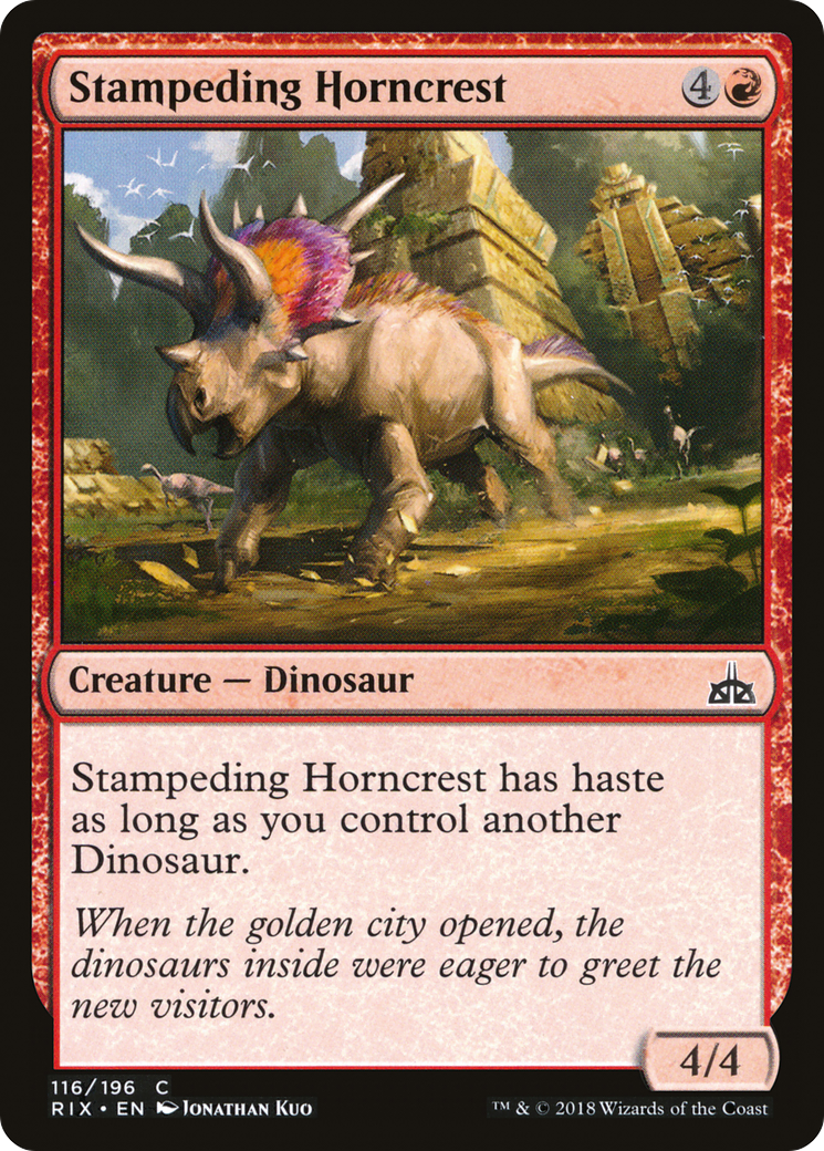 Stampeding Horncrest (RIX-116) - Rivals of Ixalan | Grognard Games