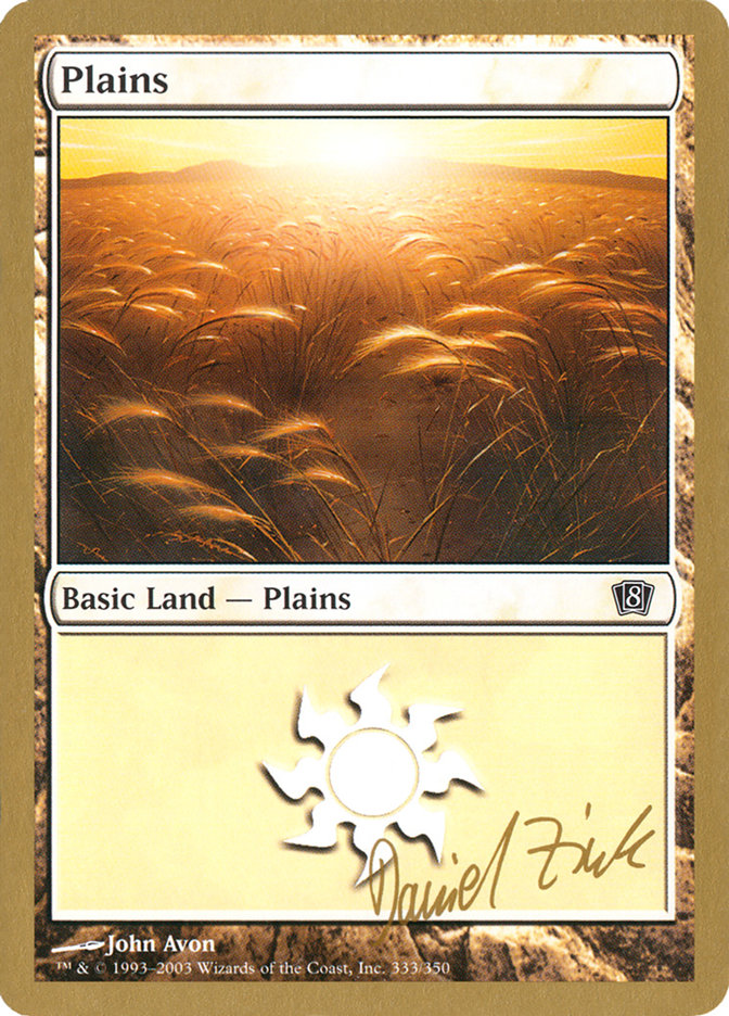 Plains (dz333) (Daniel Zink) [World Championship Decks 2003] | Grognard Games