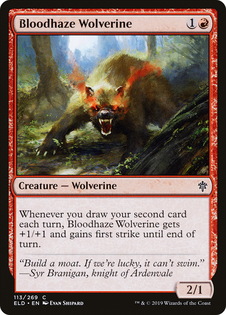 Bloodhaze Wolverine [Throne of Eldraine] | Grognard Games