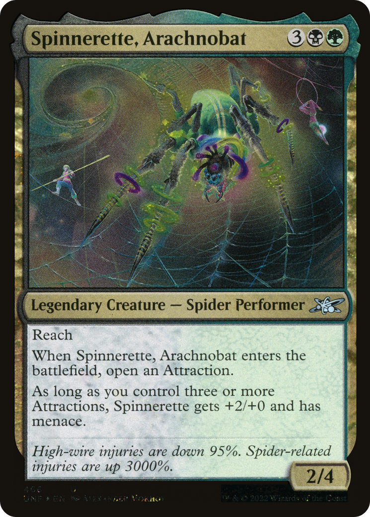 Spinnerette, Arachnobat (Galaxy Foil) [Unfinity] | Grognard Games
