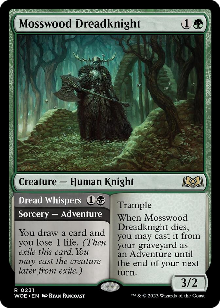 Mosswood Dreadknight // Dread Whispers [Wilds of Eldraine] | Grognard Games