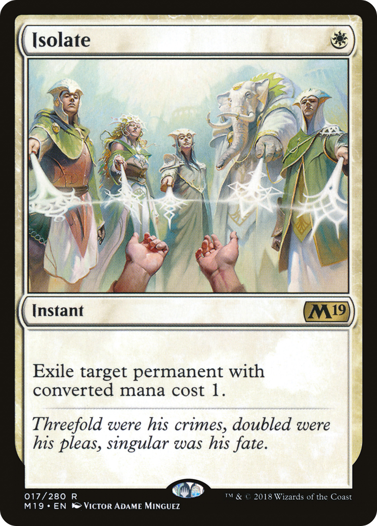Isolate (M19-017) - Core Set 2019 Foil | Grognard Games