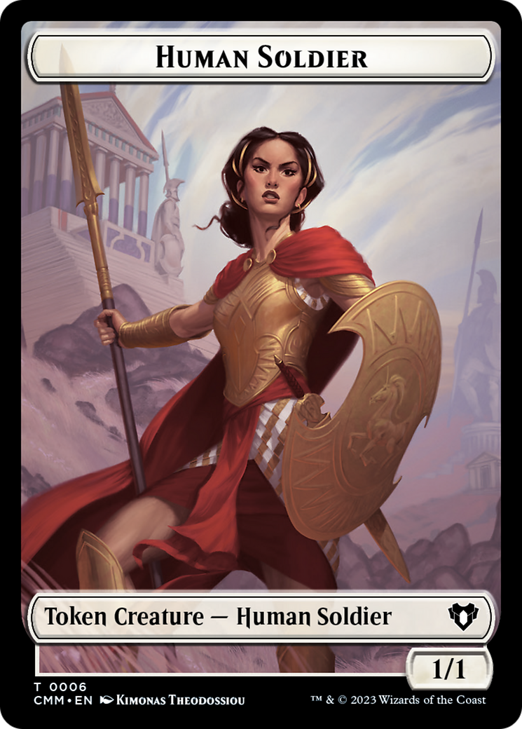 Human Soldier Token [Commander Masters Tokens] | Grognard Games