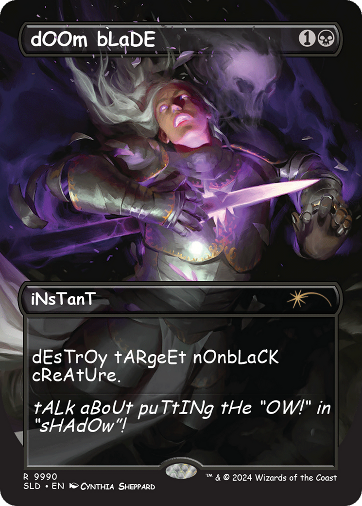 Doom Blade (SLD-9990) - Secret Lair Drop (Borderless) Foil | Grognard Games