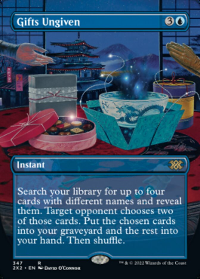 Gifts Ungiven (Borderless Alternate Art) [Double Masters 2022] | Grognard Games