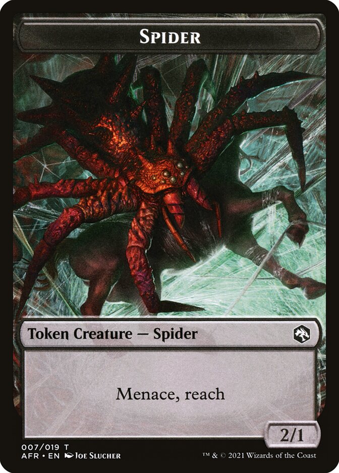 Spider // Icingdeath, Frost Tongue Double-Sided Token [Dungeons & Dragons: Adventures in the Forgotten Realms Tokens] | Grognard Games