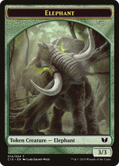 Elephant // Saproling Double-Sided Token [Commander 2015 Tokens] | Grognard Games