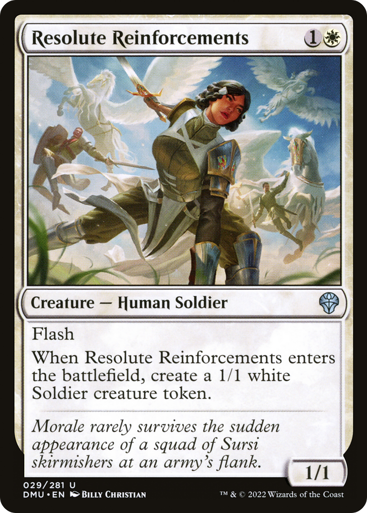 Resolute Reinforcements (DMU-029) - Dominaria United Foil | Grognard Games