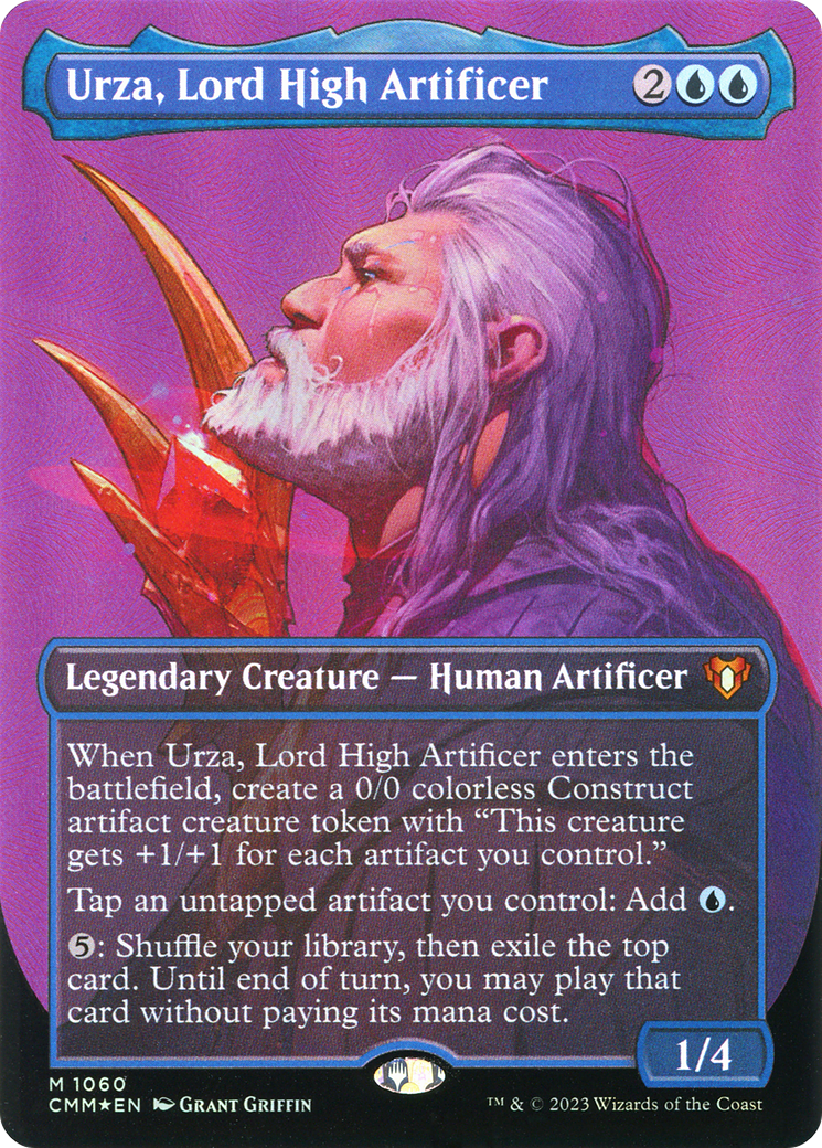 Urza, Lord High Artificer (Borderless Textured Foil Frame Break) [Commander Masters] | Grognard Games