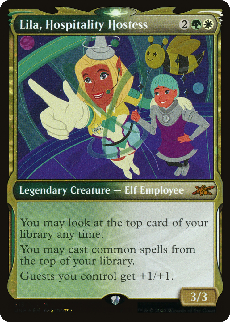 Lila, Hospitality Hostess (Showcase) (Galaxy Foil) [Unfinity] | Grognard Games
