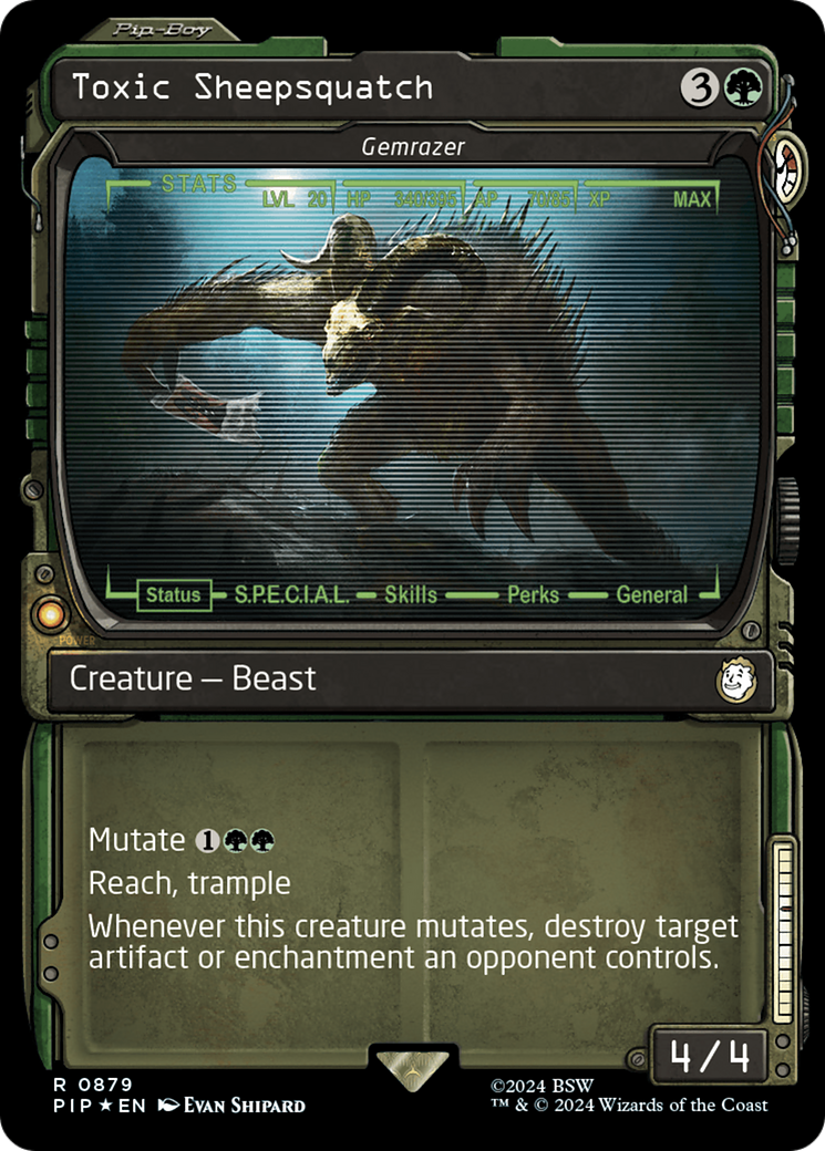 Toxic Sheepsquatch - Gemrazer (Showcase) (Surge Foil) [Fallout] | Grognard Games