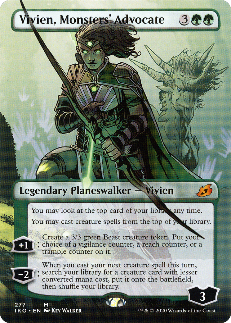 Vivien, Monsters' Advocate (Borderless) [Ikoria: Lair of Behemoths] | Grognard Games