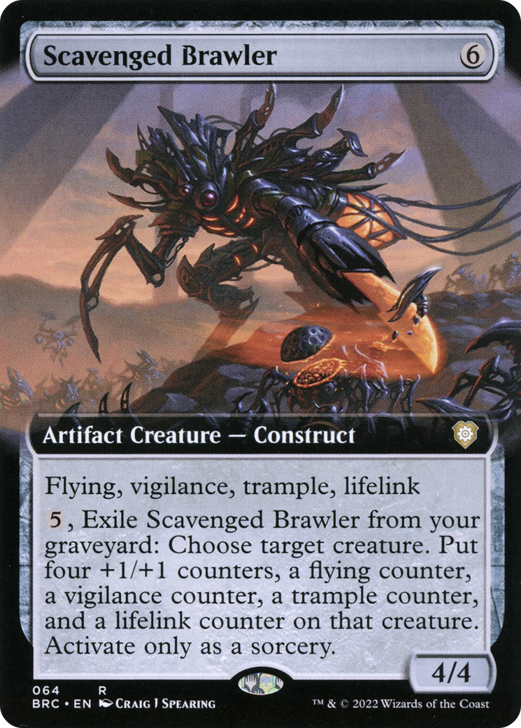 Scavenged Brawler (Extended Art) [The Brothers' War Commander] | Grognard Games