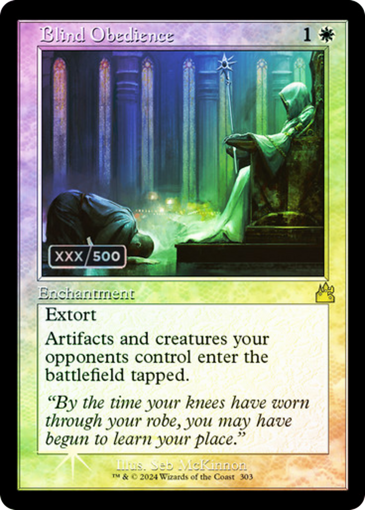 Blind Obedience (Retro) (Serialized) [Ravnica Remastered] | Grognard Games